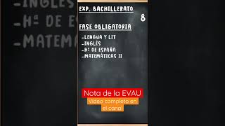 Cómo calcular la nota de la EVAU #shorts #evau