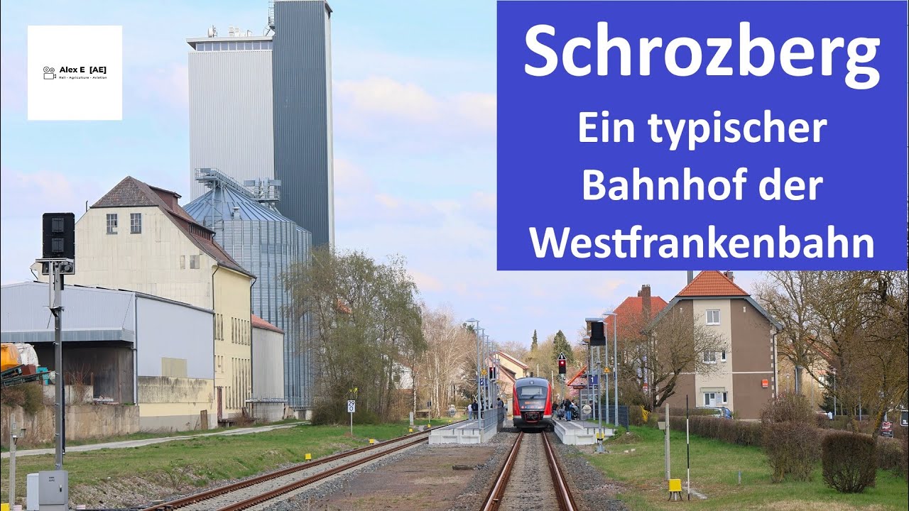 Schrozberg: Ein Kreuzungsbahnhof der Westfrankenbahn an der Taubertalbahn  |  Alex E