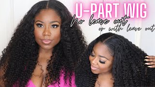 A MUST HAVE!! Curly U-Part Wig Install | NO LEAVE OUT or WITH LEAVEOUT | Dorsanee Hair