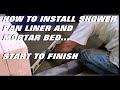 HOW TO SET SHOWER PAN LINER and MORTAR