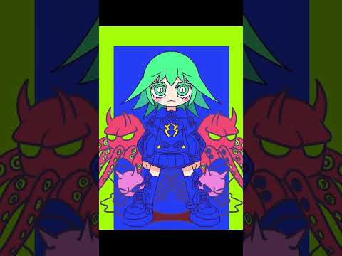 【お絵描き動画】エックス（オリキャラ） #shorts #タイムラプス #イラストメイキング