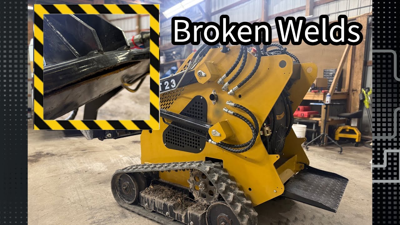 Ремонт стрелы ковша китайского мини-погрузчика CRT 23! (Поврежден сварной шов)
