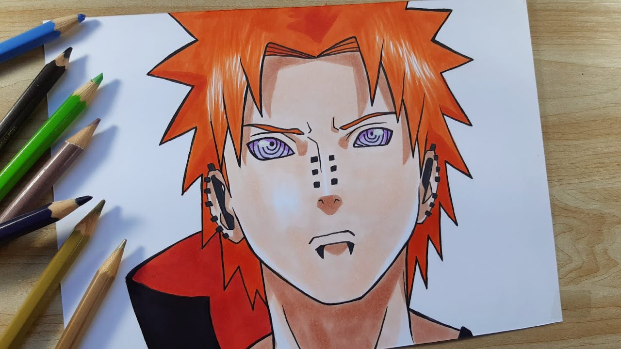 COMO DESENHAR O PAIN PASSO A PASSO - Comó dibujar a Pain // Drawing Pain (  Akatsuki ) 