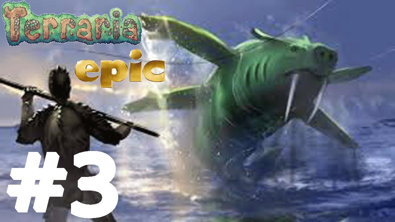 TerrariaEpic #3!: Jack 'O Lantern Launcher VS. 100 Duke Fishrons!