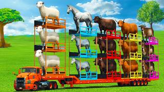 MASSIVE CARGO TRANSPORT WITH SHEEPS, COWS, HORSES &amp; GOATS WITH TRUCK - FS25