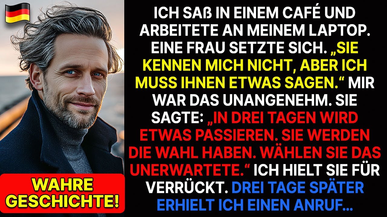 „In drei Tagen hast du eine Wahl. Wähle das Unerwartete“, sagte eine Fremde – dann verschwand sie...