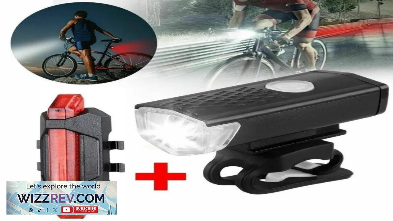 Комплект фонарей для велосипеда с USB-зарядкой: передний и задний фонарь, простая установка