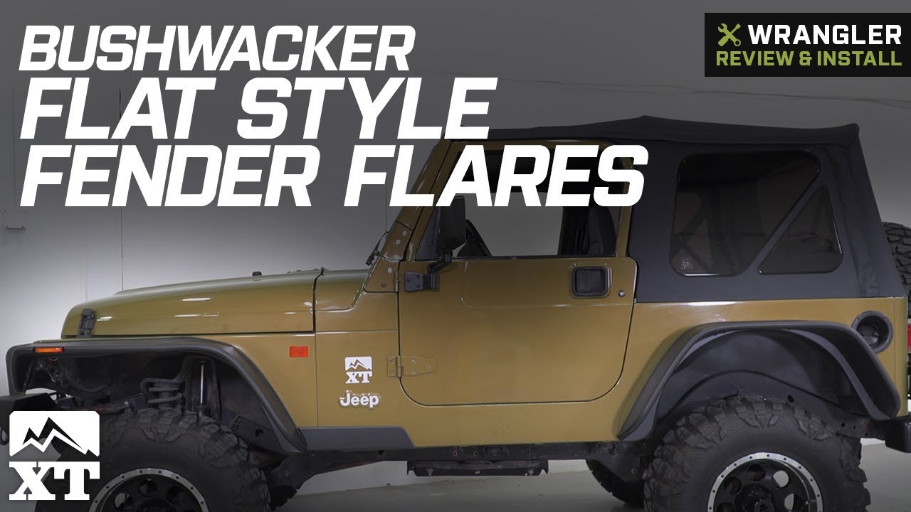 Bushwacker Jeep Wrangler Flat Style Fender Flares J108727 (97-06 Jeep  Wrangler TJ)