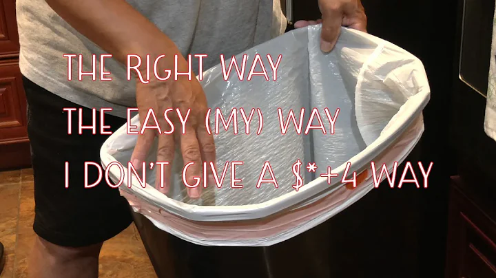 How To Put A 13 Gallon Tall Kitchen Drawstring  Trash Bag / Garbage Bag The Right Way