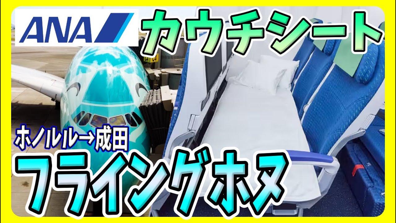 エコノミー席がフルフラットベッドに！ハワイ↔︎東京の長距離フライトも疲れ知らず！お子様連れに大人気のANA COUCHii【ANAフライングホヌ カウチシート】