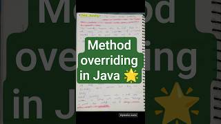 Method overriding in Java 🌟🚀 21/30day 🌱#shortvideo #shorts #programming #trending #youtubeshorts