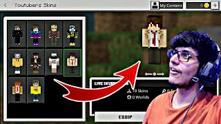 @liveinsaan   skins for minecraft pe | All youtuber skin in minecraft download | Bamnawat gaming screenshot 3