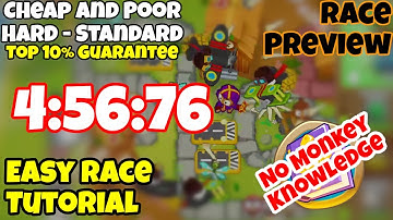 Cheap and Poor | Bloons TD 6 (BTD6) Easy Race Tutorial (No MK; No Hero; Mobile Friendly)