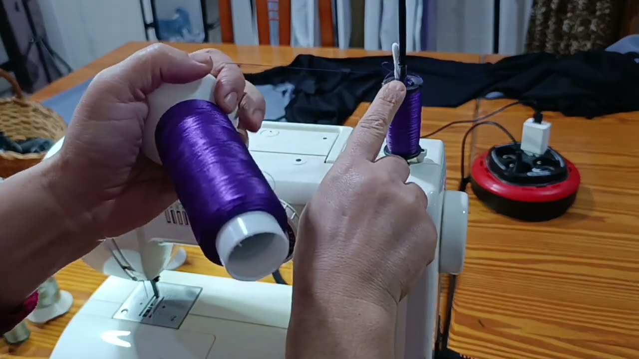  الطرز الإبرة الشرقية ✂️ طريقة كيفاش تقسيم او تفرقي  خيط الطرز ماكينة غير من دارك على 3شعرات