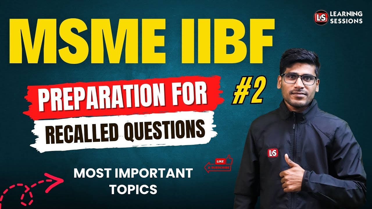 Msme Questions MSME Important Questions Part 2 | IIBF Exam Preparation | Hindi #2 ...