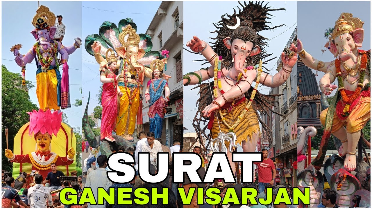 Surat Ganpati Visarjan 2023,Surat Ganesh Visarjan,Surat Ganesh Utsav 2023,Surat Biggest Ganpati 2023