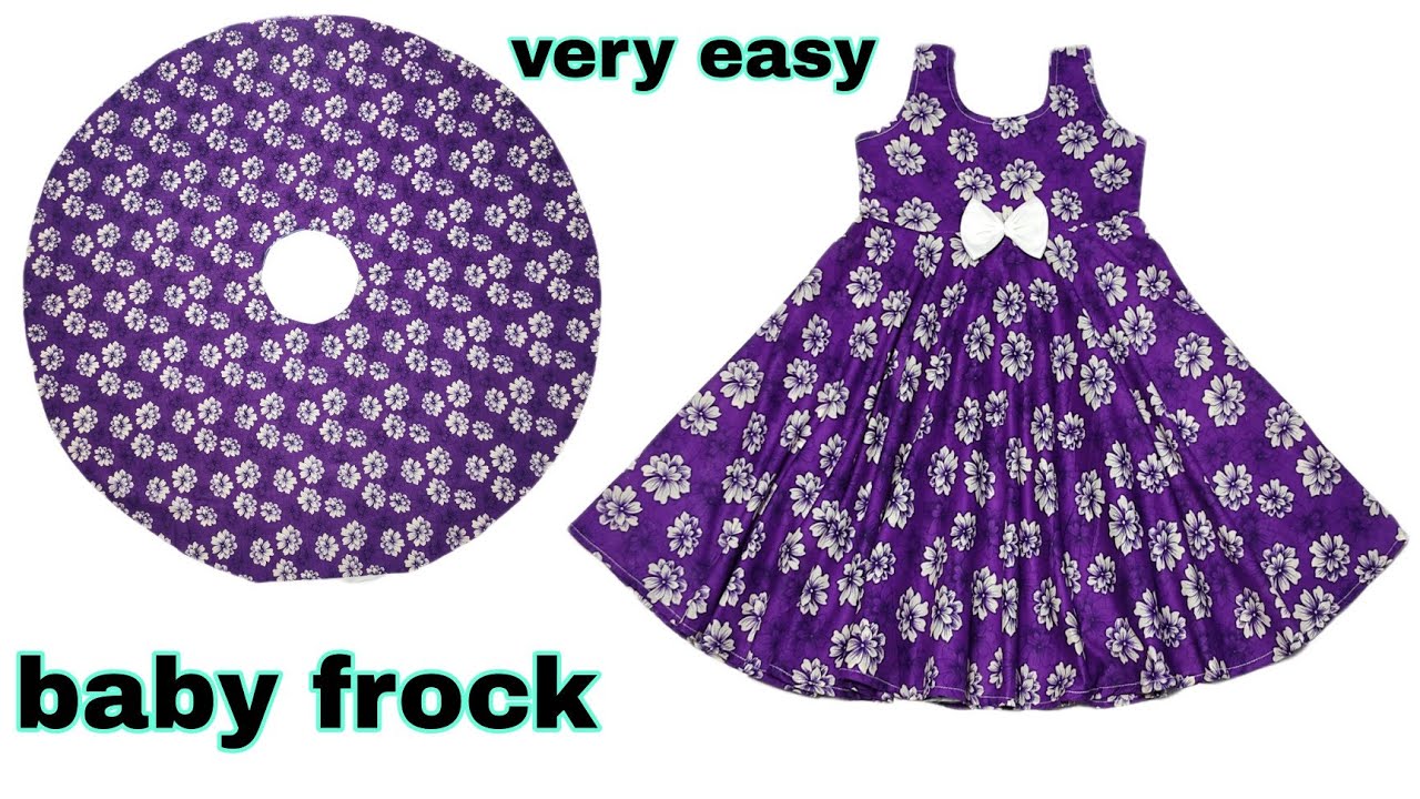 Full umbrella cot baby frock cutting and stitching 6 to 7 year girl