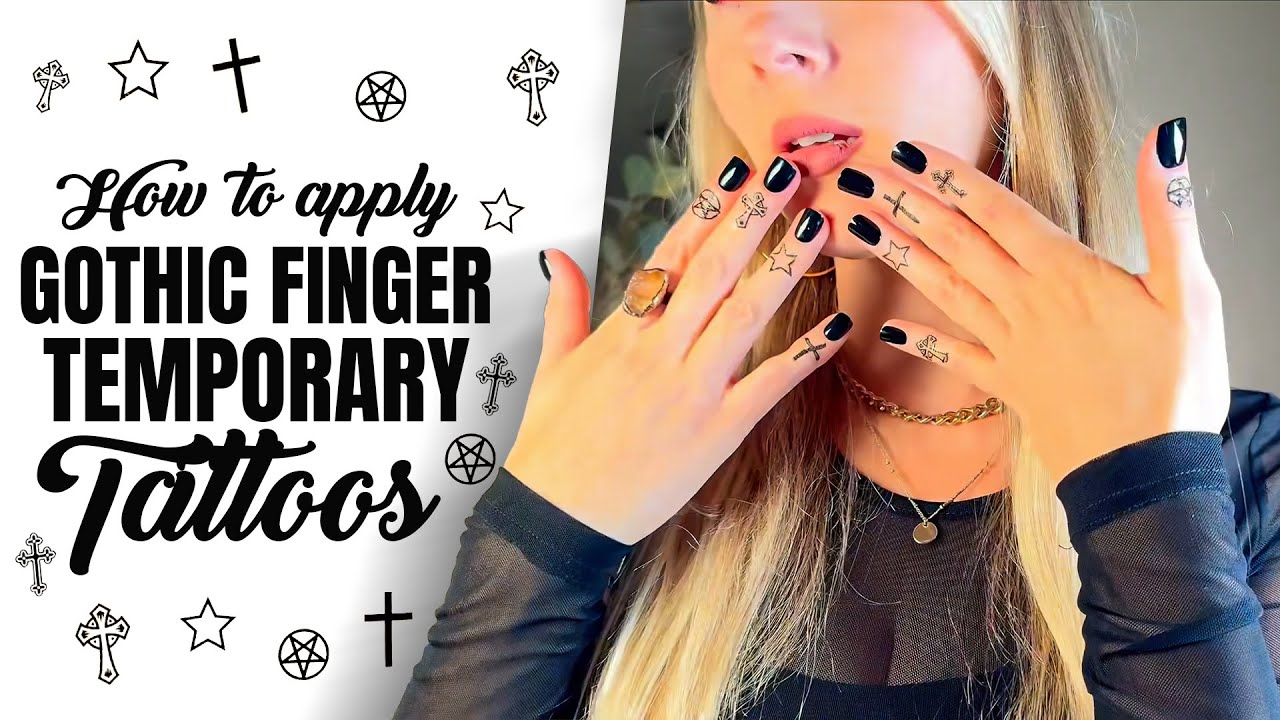 How to apply gothic halloween finger temporary tattoos that looks real!