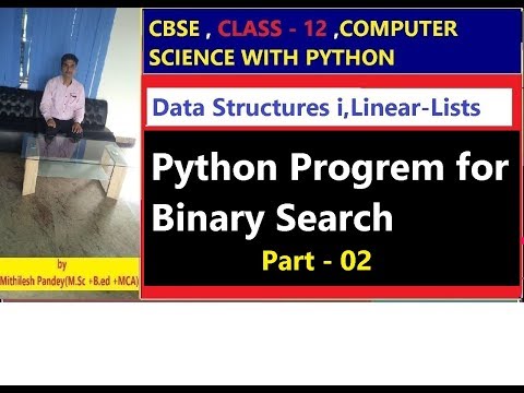 Python program for Binary search in linear list.