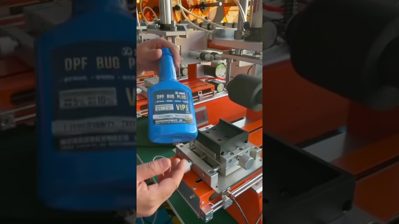 Label Sticking On The Production Line