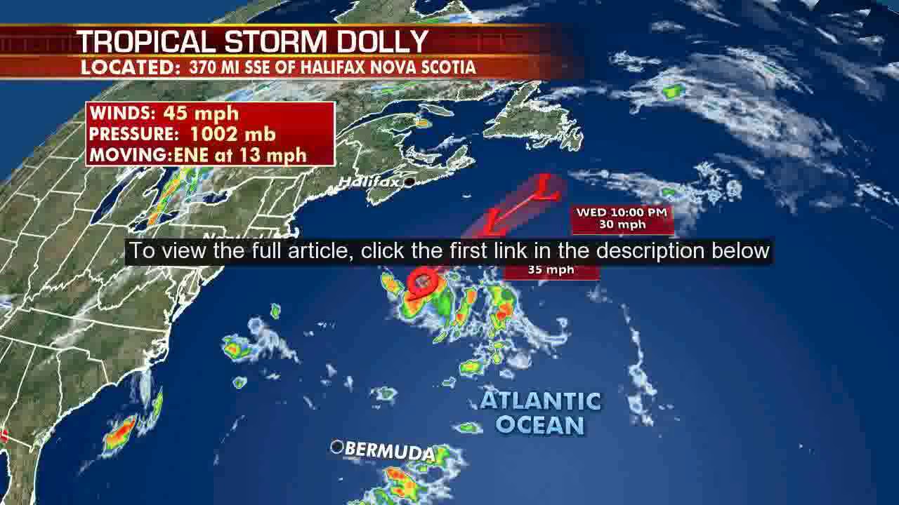 Tropical Storm Dolly forms over North Atlantic, no threat to land - YouTube
