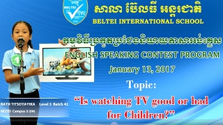 148- BELTEI IS Student English Speaking Contest 2017 7th (1st Place, ESL Level 3) Cambodia