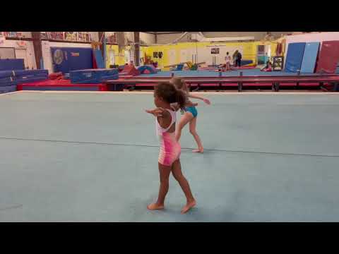 NEW USA GYMNASTICS Level 1 Floor Olivia and Madeline June 2021