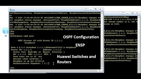 OSPF configuration in ENSP || Huawei Devices