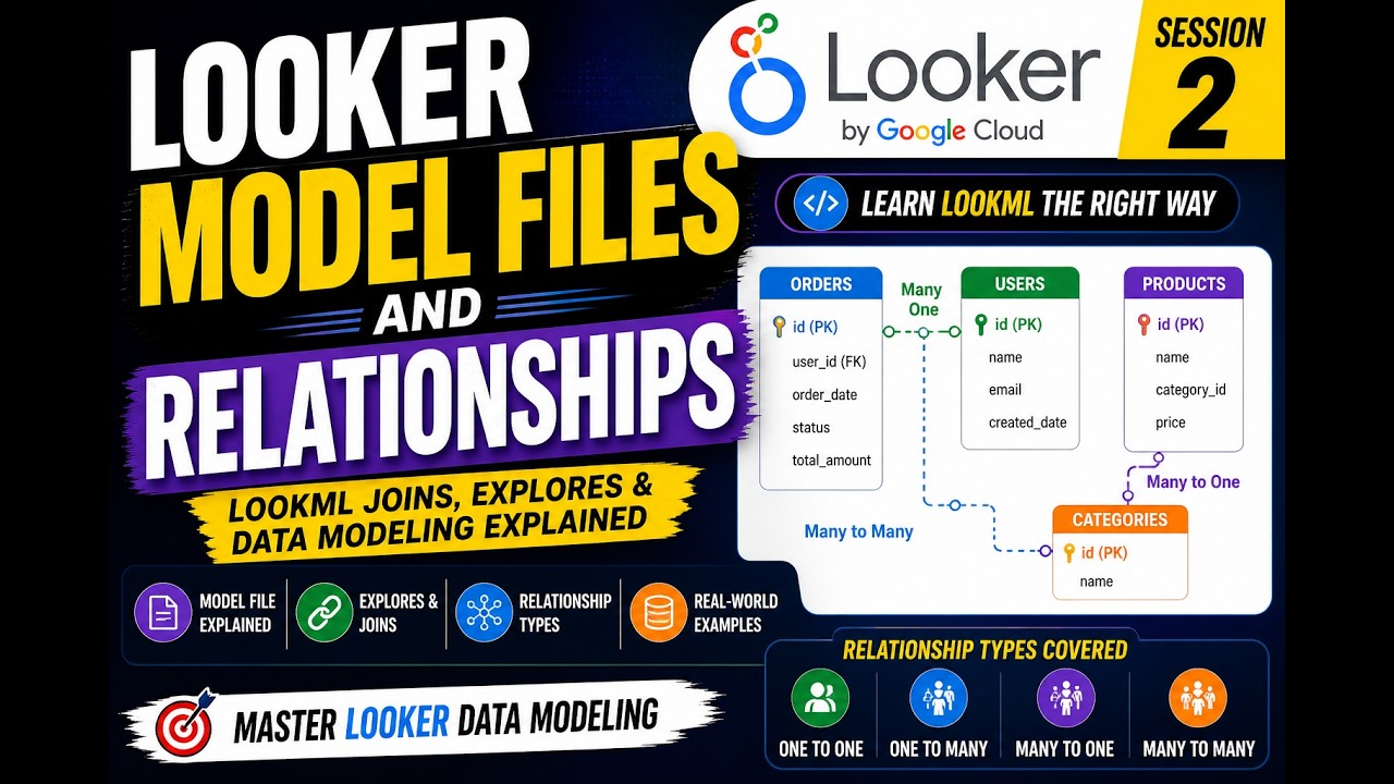 Looker Model Files and Relationships Explained | LookML Joins, Explores ...