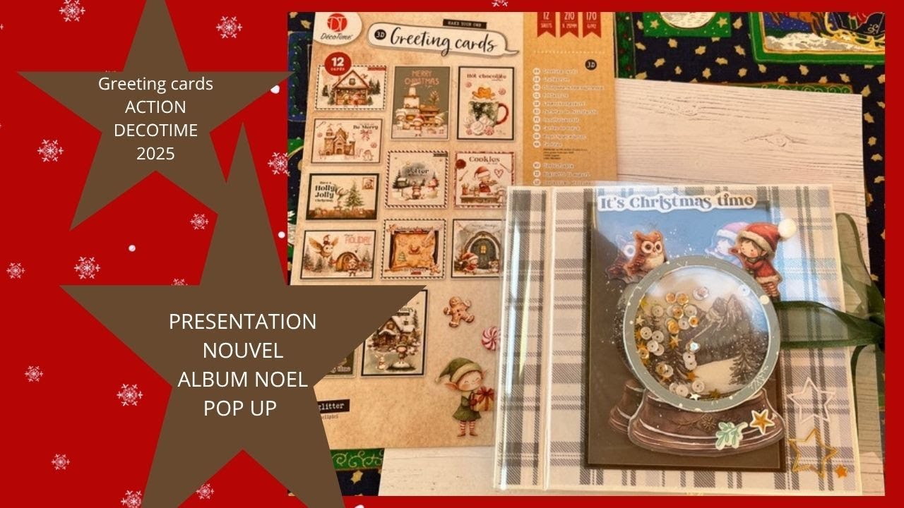 Présentation Album Noel en Action Pop Up avant tuto #decotimecrafts #diy  #scrapbooking #pop up