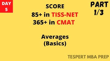 Tissnet 2023 Preparation I Quant |AVERAGES IN 9 MINUTES BASICS | TISS-NET Crash Course|