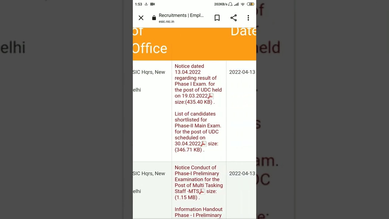 ESIC UDC 2022 PRELIMINARY RESULT OUT😌 