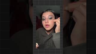 running late makeup 🪩 // products used 🖤 eyeliner: @Too Faced micel...