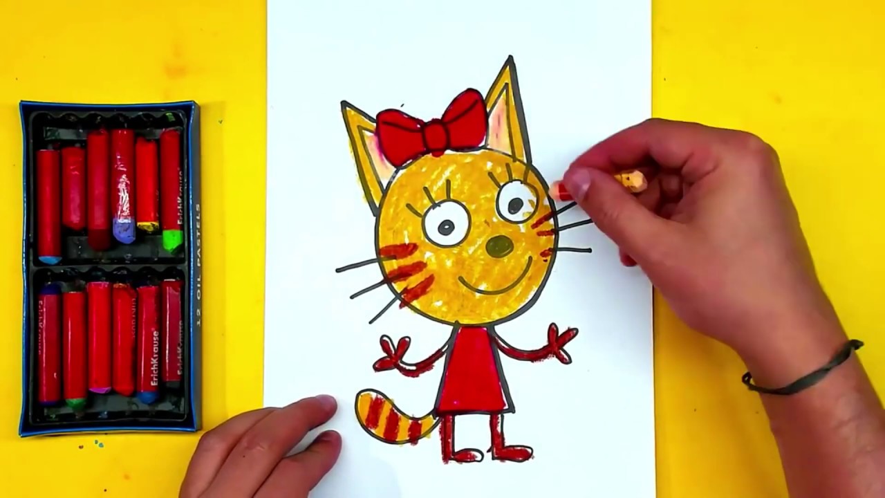 Как рисовать три кота как рисовать три кота