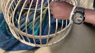 How we weave on wrought bassinets.