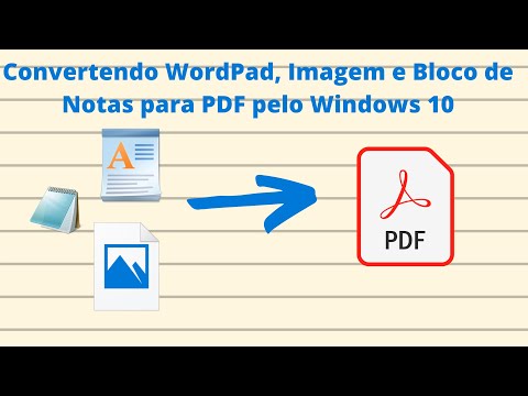 Como converter WordPad, Imagem e Bloco de Notas para PDF com uma simples função no Windows 10