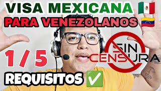 VISA MEXICANA 🇲🇽 / PARA VENEZOLANOS 🇻🇪 / PARTE 1 DE 5 /  JUNIO 2022 / REQUISITOS ✅