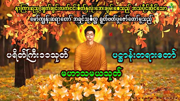 ပရိတ်ကြီး၁၁သုတ် ပဌာန်းတရားတော်နှင့် မဟာသမယသုတ်