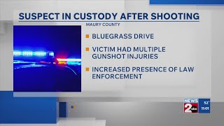 1 shot in Maury County, 1 in custody