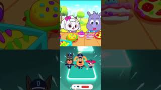 Sheriff Labrador 🆚 Police Officer 🆚 Sheriff Papillon – Tiles Hop Battle! #shorts_video #ytshorts