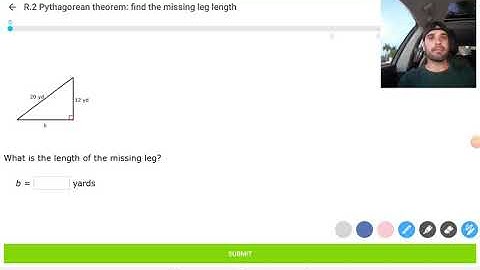 Find the missing leg length using the Pythagorean Theorem