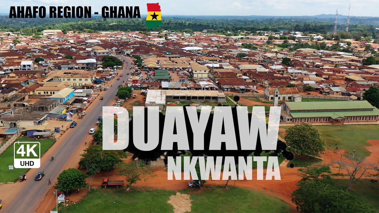 Duayaw Nkwanta Town Aerial view in the Tano North Municipal Ahafo ...