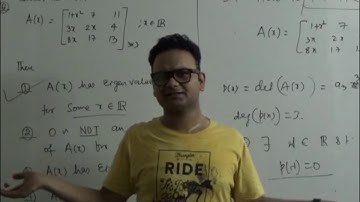 Matrix with Polynomial entries and Eigenvalues.... CSIR NET 17, Booklet Code A; 72, B: 73, C: 74.