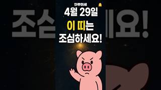 29일 이 띠는 조심하세요! #띠별운세  #운세 #운명이야기 #팔자