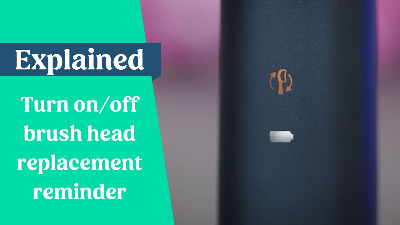How to turn on/off Sonicare brush head replacement reminder - YouTube