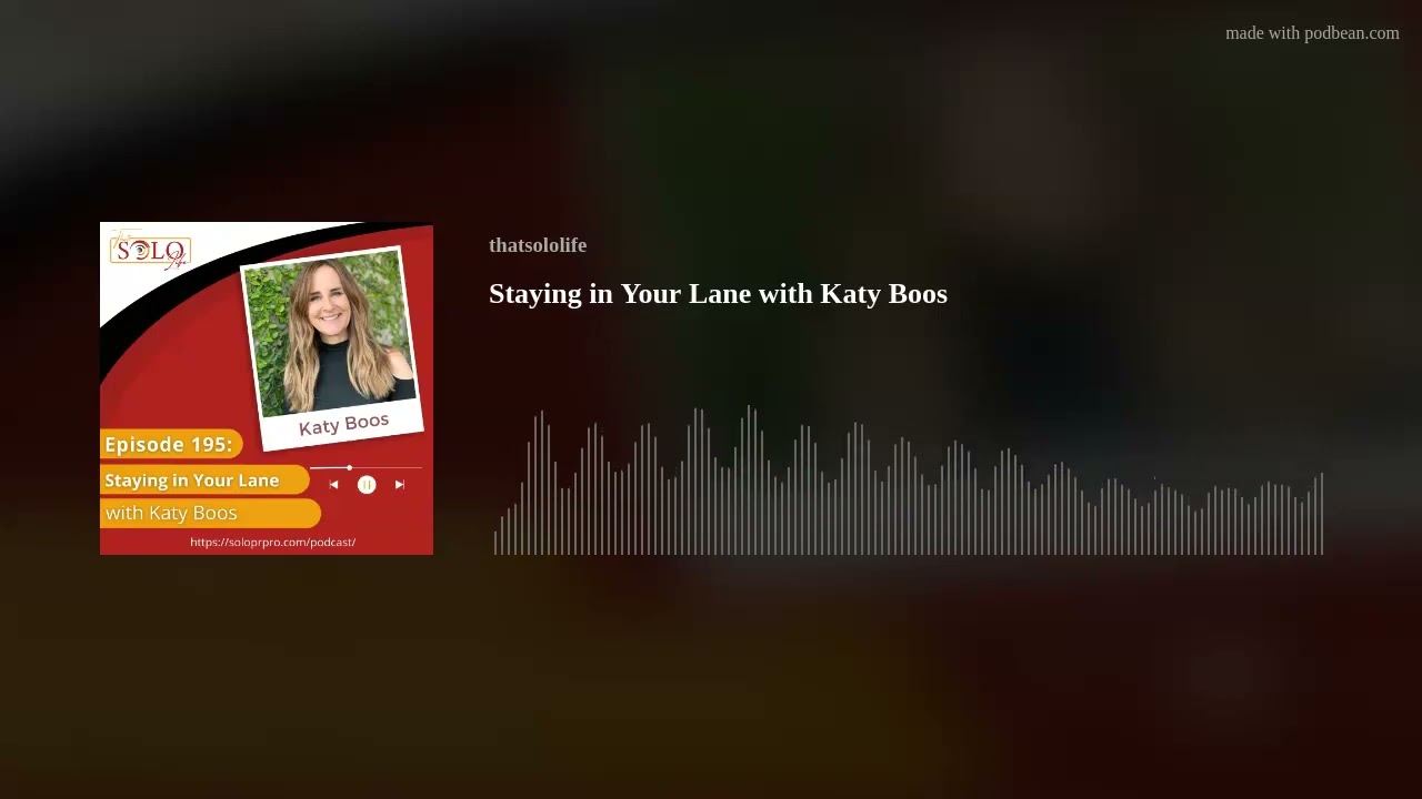 Staying in Your Lane with Katy Boos Staying in Your Lane with Katy Boos