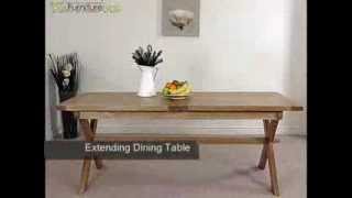 Celebrity Vermont Solid Oak Extending Dining Table Wealth