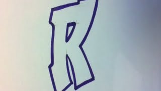 How To Draw Graffiti Alphabet Letters R Youtube
