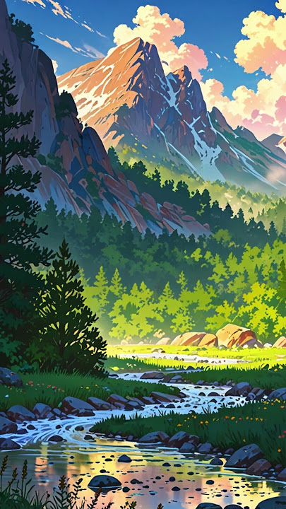 'Majestic Alaskan Mountains & Serene River Flow 🌊 | Pure Nature Escape #shorts'