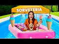 Construi uma sorveteria flutuante na piscina